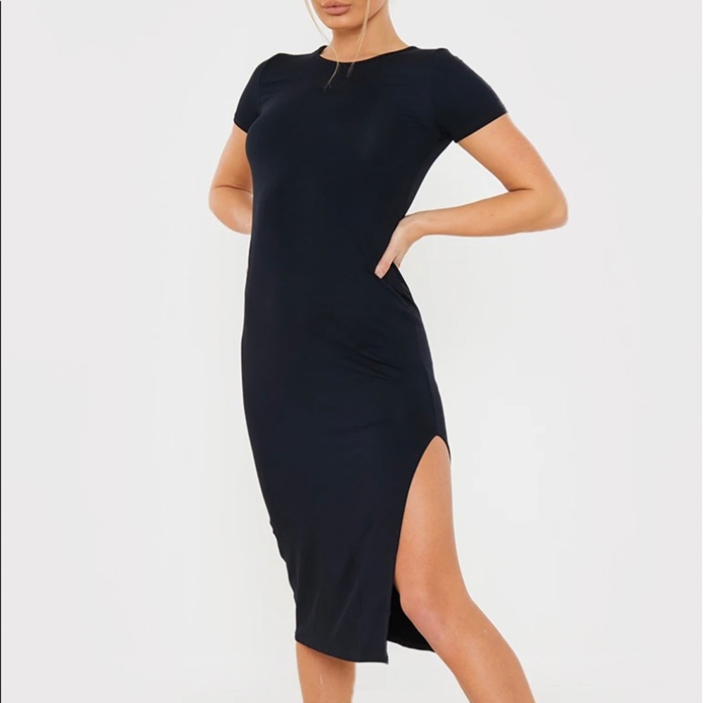 Forever 21 Black Split Dress
